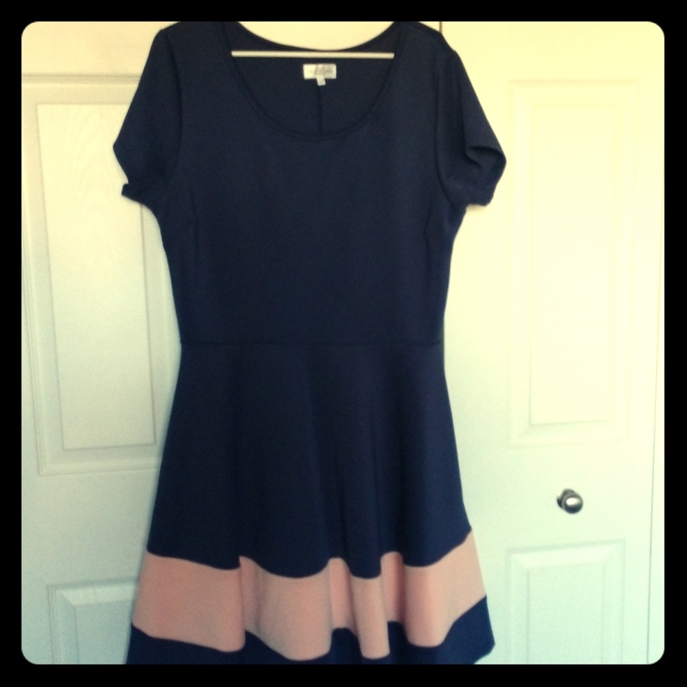 Navy Blue Skater Dress